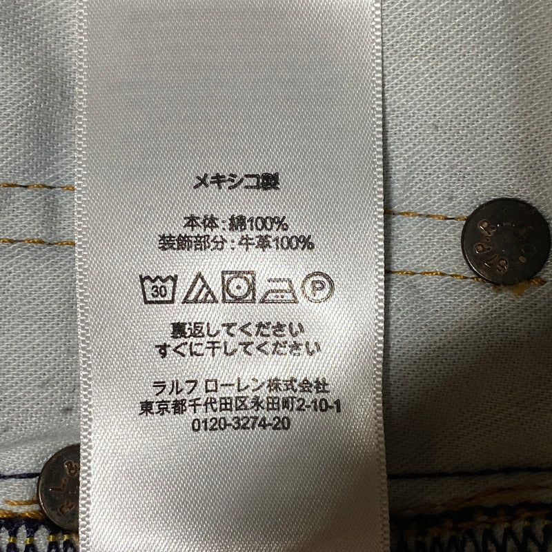 【中古品】【メンズ】 POLO RALPH LAUREN ポロ・ラルフローレン BUTTON FLY ボタンフライ PATCHWORK DISTRESSED DENIM PANTS パッチワーク ディストレスト デニム パンツ ズボン ボトムス 158-260626-ya-02-izu サイズ：33×32 カラー：インディゴ 万代Net店