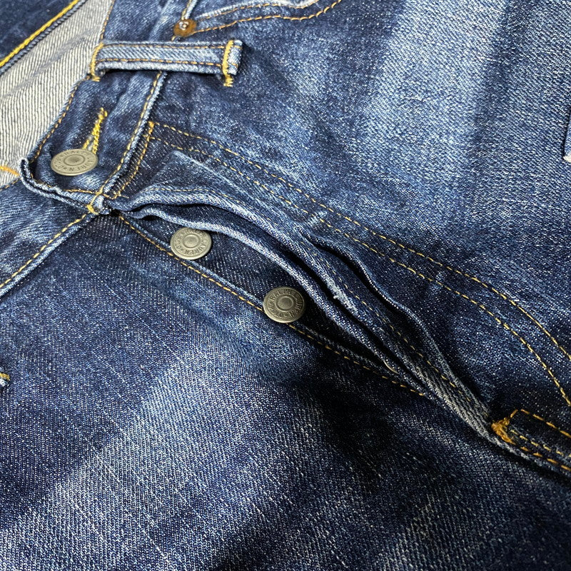 【中古品】【メンズ】 POLO RALPH LAUREN ポロ・ラルフローレン BUTTON FLY ボタンフライ PATCHWORK DISTRESSED DENIM PANTS パッチワーク ディストレスト デニム パンツ ズボン ボトムス 158-260626-ya-02-izu サイズ：33×32 カラー：インディゴ 万代Net店