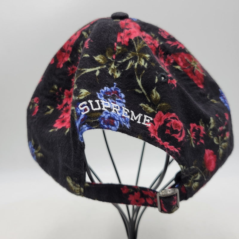 【中古品】【メンズ/レディース】 SUPREME シュプリーム 26SS FLORAL FLANNEL フローラル フランネル 6-PANEL キャップ 帽子 185-260625-ya-21-izu サイズ：ONE SIZE（58cm） カラー：ブラック 万代Net店