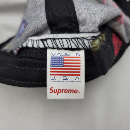 【中古品】【メンズ/レディース】 SUPREME シュプリーム 26SS FLORAL FLANNEL フローラル フランネル 6-PANEL キャップ 帽子 185-260625-ya-21-izu サイズ：ONE SIZE（58cm） カラー：ブラック 万代Net店