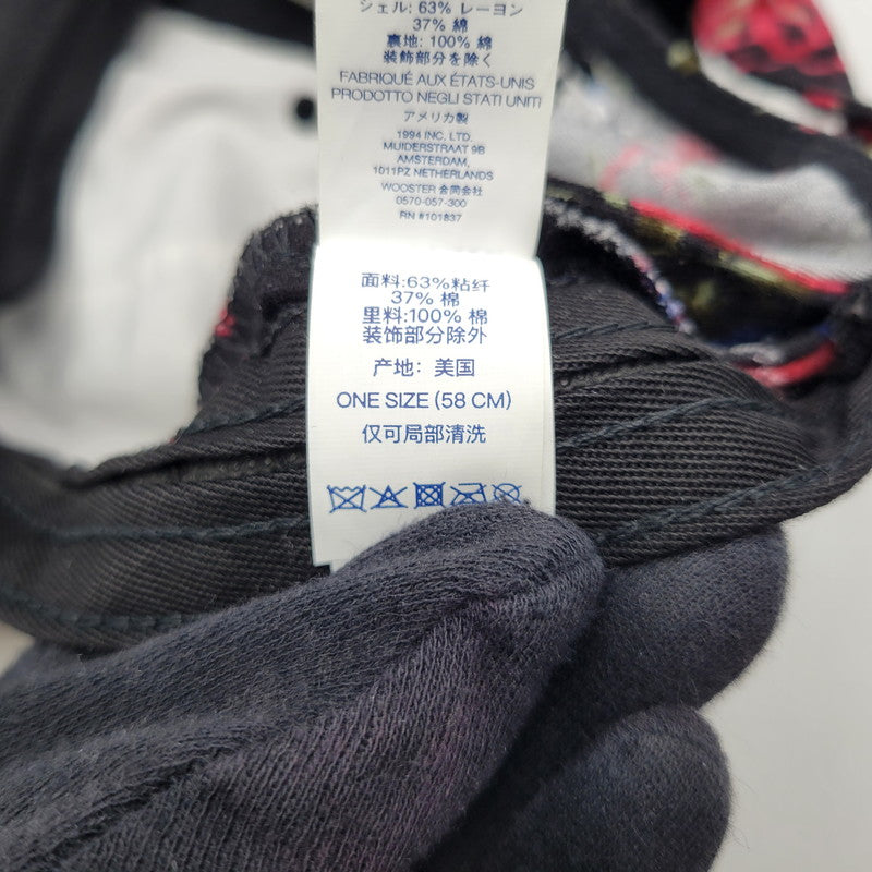 【中古品】【メンズ/レディース】 SUPREME シュプリーム 26SS FLORAL FLANNEL フローラル フランネル 6-PANEL キャップ 帽子 185-260625-ya-21-izu サイズ：ONE SIZE（58cm） カラー：ブラック 万代Net店