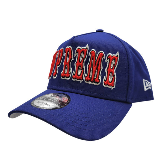 【中古美品】【メンズ】 SUPREME シュプリーム 26SS GOTHIC OUTLINE ADJUSTABLE NEW ERA ゴシック アウトライン アジャスタブル ニューエラ キャップ 帽子 185-260625-ya-20-izu サイズ：ONE SIZE カラー：ネイビー 万代Net店
