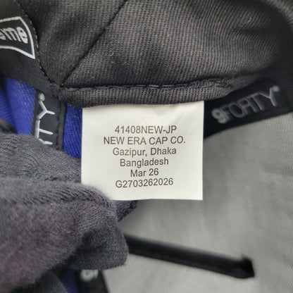 【中古美品】【メンズ】 SUPREME シュプリーム 26SS GOTHIC OUTLINE ADJUSTABLE NEW ERA ゴシック アウトライン アジャスタブル ニューエラ キャップ 帽子 185-260625-ya-20-izu サイズ：ONE SIZE カラー：ネイビー 万代Net店