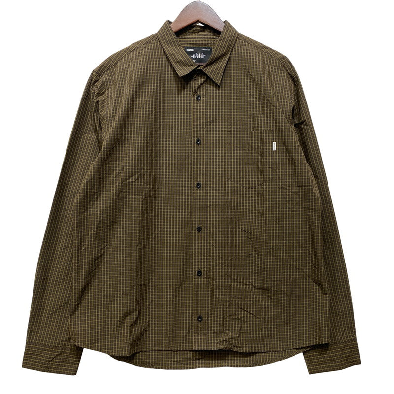 【中古品】【メンズ】 WHIMSY ウィムジー WMS-21SS-SH02 L S CHECK SHIRT ロングスリーブ チェック シャツ トップス 長袖 142-260712-ya-10-izu サイズ：XL カラー：カーキ 万代Net店