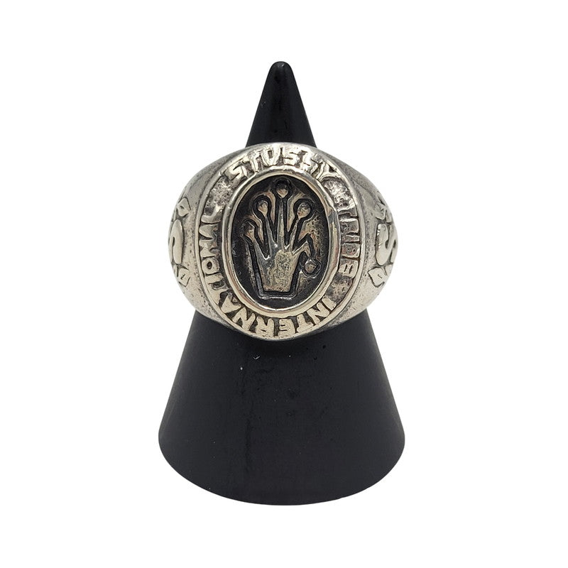 【中古品】【メンズ/レディース】 OLD STUSSY オールドステューシー SLVER シルバー 90-00S CLOWN LOGO COLLEGE RING クラウン ロゴ カレッジ リング アクセサリー 192-260625-ya-24-izu カラー：シルバー 万代Net店