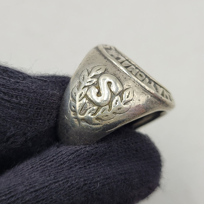 【中古品】【メンズ/レディース】 OLD STUSSY オールドステューシー SLVER シルバー 90-00S CLOWN LOGO COLLEGE RING クラウン ロゴ カレッジ リング アクセサリー 192-260625-ya-24-izu カラー：シルバー 万代Net店