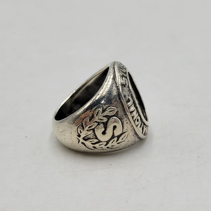 【中古品】【メンズ/レディース】 OLD STUSSY オールドステューシー SLVER シルバー 90-00S CLOWN LOGO COLLEGE RING クラウン ロゴ カレッジ リング アクセサリー 192-260625-ya-24-izu カラー：シルバー 万代Net店