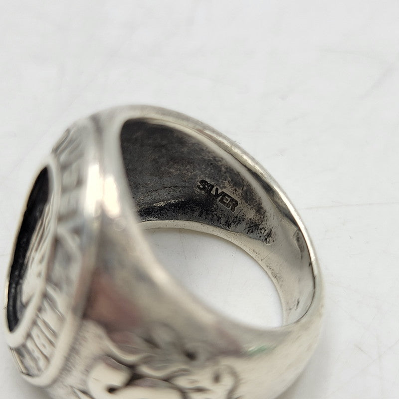 【中古品】【メンズ/レディース】 OLD STUSSY オールドステューシー SLVER シルバー 90-00S CLOWN LOGO COLLEGE RING クラウン ロゴ カレッジ リング アクセサリー 192-260625-ya-24-izu カラー：シルバー 万代Net店
