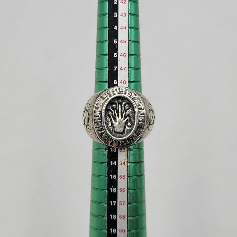 【中古品】【メンズ/レディース】 OLD STUSSY オールドステューシー SLVER シルバー 90-00S CLOWN LOGO COLLEGE RING クラウン ロゴ カレッジ リング アクセサリー 192-260625-ya-24-izu カラー：シルバー 万代Net店
