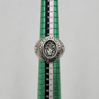 【中古品】【メンズ/レディース】 OLD STUSSY オールドステューシー SLVER シルバー 90-00S CLOWN LOGO COLLEGE RING クラウン ロゴ カレッジ リング アクセサリー 192-260625-ya-24-izu カラー：シルバー 万代Net店