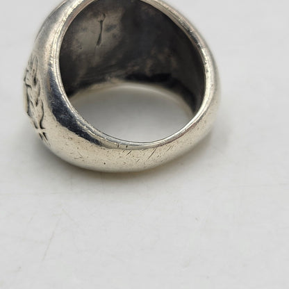 【中古品】【メンズ/レディース】 OLD STUSSY オールドステューシー SLVER シルバー 90-00S CLOWN LOGO COLLEGE RING クラウン ロゴ カレッジ リング アクセサリー 192-260625-ya-24-izu カラー：シルバー 万代Net店