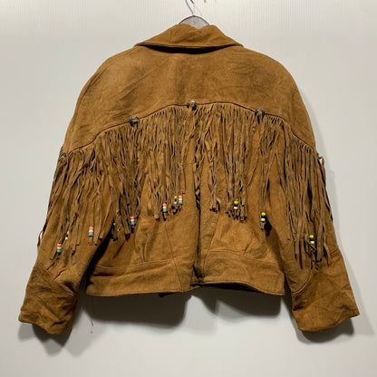 【中古品】【メンズ】 YEARBOOK SUEDE FRINGE SHORT JACKET スエード フリンジ ショートジャケット 146-260701-as-08-izu サイズ：L カラー：ブラウン 万代Net店