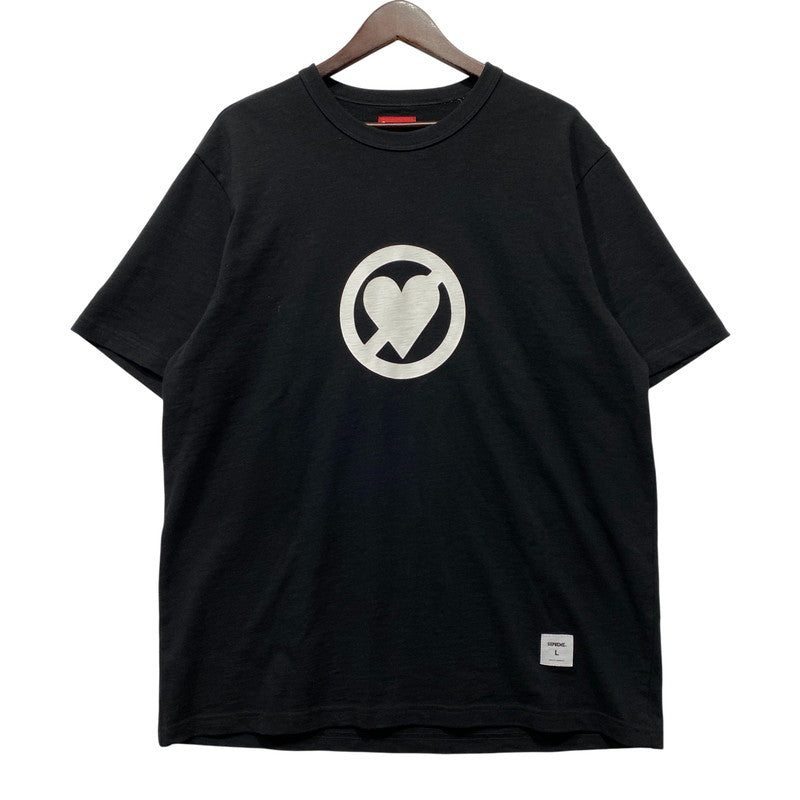 【中古品】【メンズ】 SUPREME シュプリーム 22FW NO LOVE ノーラブ S S TOP ショートスリーブ トップ 半袖 149-260625-ya-22-izu サイズ：L カラー：ブラック 万代Net店
