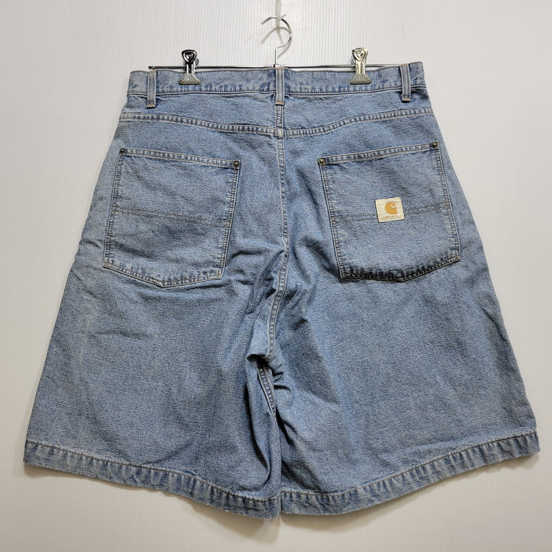 【中古品】【メンズ】 Carhartt カーハート DENIM SHORTS 0758 デニムショーツ ショートパンツ エドウィン商事タグ 157-260704-as-09-izu サイズ：34 カラー：ライトインディゴ 万代Net店