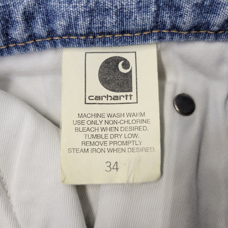 【中古品】【メンズ】 Carhartt カーハート DENIM SHORTS 0758 デニムショーツ ショートパンツ エドウィン商事タグ 157-260704-as-09-izu サイズ：34 カラー：ライトインディゴ 万代Net店