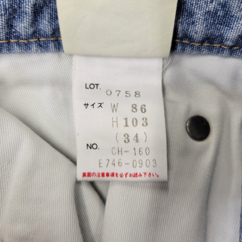 【中古品】【メンズ】 Carhartt カーハート DENIM SHORTS 0758 デニムショーツ ショートパンツ エドウィン商事タグ 157-260704-as-09-izu サイズ：34 カラー：ライトインディゴ 万代Net店