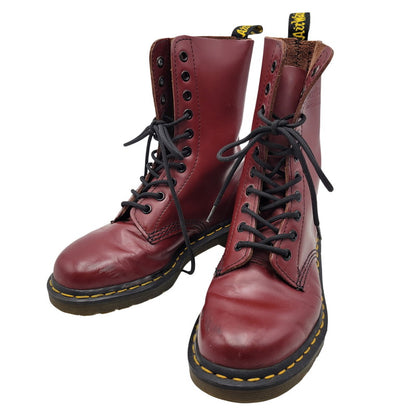【現状渡し品】【レディース】 DR. MARTENS ドクターマーチン 1490 10 EYE LONG BOOTS アイ ロング ブーツ シューズ 靴 167-260625-ya-26-izu サイズ：UK5 カラー：レッド 万代Net店