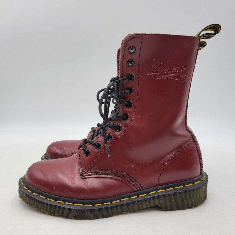 【現状渡し品】【レディース】 DR. MARTENS ドクターマーチン 1490 10 EYE LONG BOOTS アイ ロング ブーツ シューズ 靴 167-260625-ya-26-izu サイズ：UK5 カラー：レッド 万代Net店