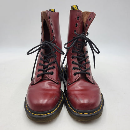 【現状渡し品】【レディース】 DR. MARTENS ドクターマーチン 1490 10 EYE LONG BOOTS アイ ロング ブーツ シューズ 靴 167-260625-ya-26-izu サイズ：UK5 カラー：レッド 万代Net店