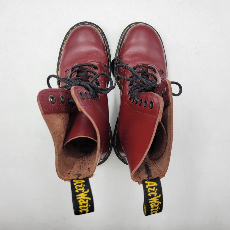 【現状渡し品】【レディース】 DR. MARTENS ドクターマーチン 1490 10 EYE LONG BOOTS アイ ロング ブーツ シューズ 靴 167-260625-ya-26-izu サイズ：UK5 カラー：レッド 万代Net店