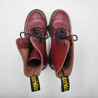 【現状渡し品】【レディース】 DR. MARTENS ドクターマーチン 1490 10 EYE LONG BOOTS アイ ロング ブーツ シューズ 靴 167-260625-ya-26-izu サイズ：UK5 カラー：レッド 万代Net店
