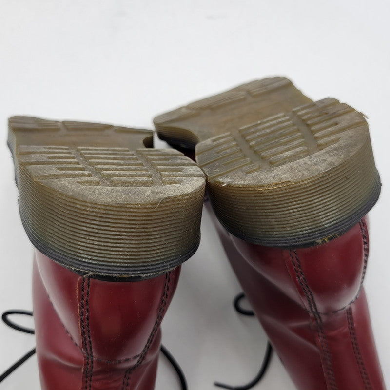【現状渡し品】【レディース】 DR. MARTENS ドクターマーチン 1490 10 EYE LONG BOOTS アイ ロング ブーツ シューズ 靴 167-260625-ya-26-izu サイズ：UK5 カラー：レッド 万代Net店