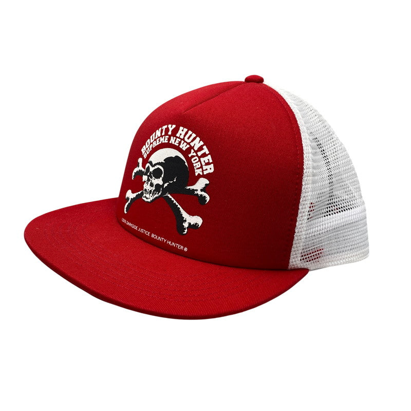 【中古品】【メンズ/レディース】 Supreme シュプリーム × BOUNTY HUNTER バウンティーハンター MESH BACK 5-PANEL メッシュバック 5パネル キャップ 帽子 185-260628-as-23-izu サイズ：ONE SIZE(58cm) カラー：レッド×ホワイト 万代Net店
