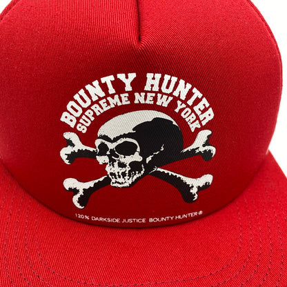 【中古品】【メンズ/レディース】 Supreme シュプリーム × BOUNTY HUNTER バウンティーハンター MESH BACK 5-PANEL メッシュバック 5パネル キャップ 帽子 185-260628-as-23-izu サイズ：ONE SIZE(58cm) カラー：レッド×ホワイト 万代Net店