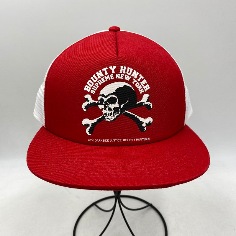 【中古品】【メンズ/レディース】 Supreme シュプリーム × BOUNTY HUNTER バウンティーハンター MESH BACK 5-PANEL メッシュバック 5パネル キャップ 帽子 185-260628-as-23-izu サイズ：ONE SIZE(58cm) カラー：レッド×ホワイト 万代Net店