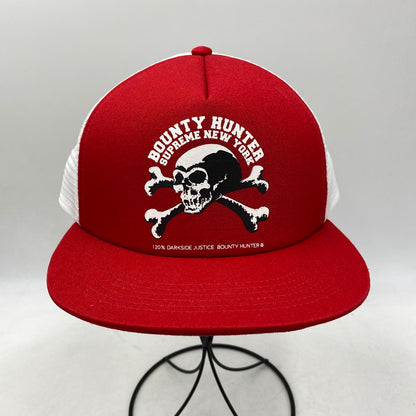 【中古品】【メンズ/レディース】 Supreme シュプリーム × BOUNTY HUNTER バウンティーハンター MESH BACK 5-PANEL メッシュバック 5パネル キャップ 帽子 185-260628-as-23-izu サイズ：ONE SIZE(58cm) カラー：レッド×ホワイト 万代Net店