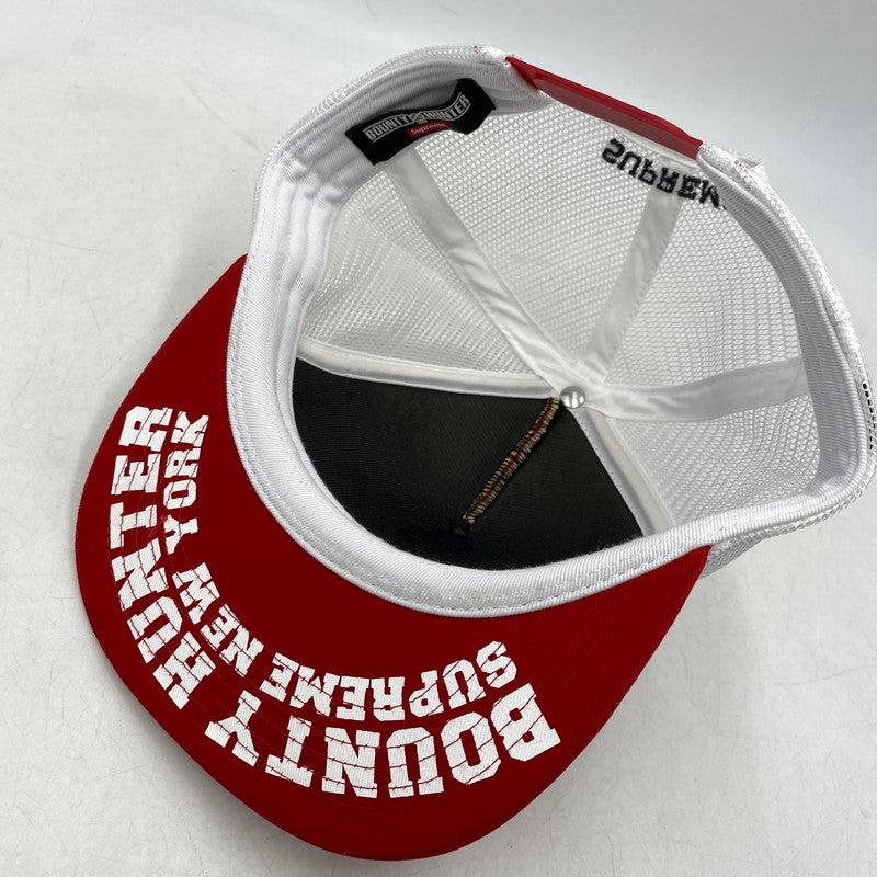 【中古品】【メンズ/レディース】 Supreme シュプリーム × BOUNTY HUNTER バウンティーハンター MESH BACK 5-PANEL メッシュバック 5パネル キャップ 帽子 185-260628-as-23-izu サイズ：ONE SIZE(58cm) カラー：レッド×ホワイト 万代Net店