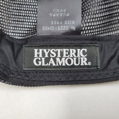 【中古品】【メンズ/レディース】 HYSTERIC GLAMOUR ヒステリックグラマー 02251QH05 DYNAMITE ANGEL ダイナマイト エンジェル ワッペン オールメッシュキャップ 帽子 185-260625-ya-23-izu サイズ：F カラー：ブラック 万代Net店
