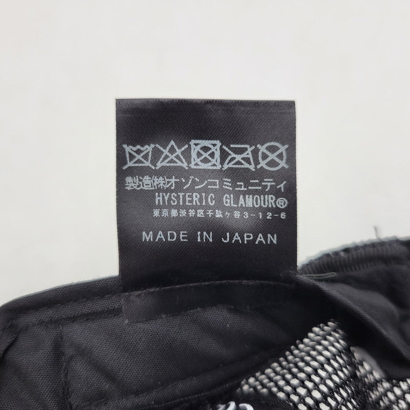 【中古品】【メンズ/レディース】 HYSTERIC GLAMOUR ヒステリックグラマー 02251QH05 DYNAMITE ANGEL ダイナマイト エンジェル ワッペン オールメッシュキャップ 帽子 185-260625-ya-23-izu サイズ：F カラー：ブラック 万代Net店