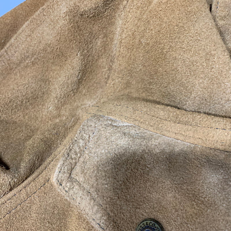 【現状渡し品】【メンズ】 Levi's リーバイス 3RD TYPE SUEDE TRUCKER JACKET スウェードトラッカージャケット DOT刻印 アウター 146-260629-as-09-izu カラー：ブラウン 万代Net店