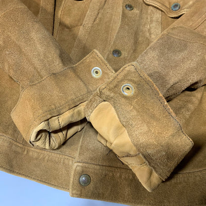 【現状渡し品】【メンズ】 Levi's リーバイス 3RD TYPE SUEDE TRUCKER JACKET スウェードトラッカージャケット DOT刻印 アウター 146-260629-as-09-izu カラー：ブラウン 万代Net店
