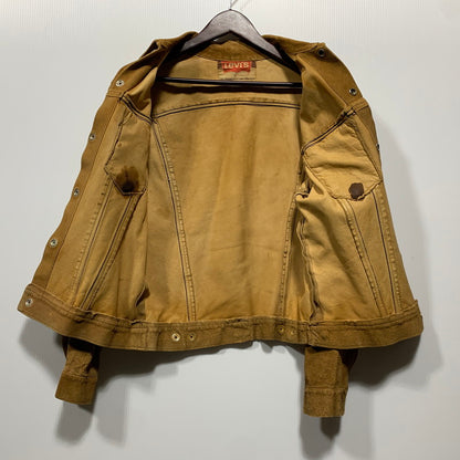 【現状渡し品】【メンズ】 Levi's リーバイス 3RD TYPE SUEDE TRUCKER JACKET スウェードトラッカージャケット DOT刻印 アウター 146-260629-as-09-izu カラー：ブラウン 万代Net店