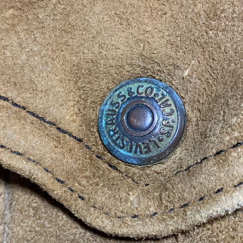 【現状渡し品】【メンズ】 Levi's リーバイス 3RD TYPE SUEDE TRUCKER JACKET スウェードトラッカージャケット DOT刻印 アウター 146-260629-as-09-izu カラー：ブラウン 万代Net店