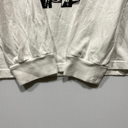 【中古品】【メンズ】 HYSTERIC GLAMOUR ヒステリックグラマー MOTORCYCLE GIRL L/S TEE 02253CL07 ロングスリーブTシャツ 長袖 プリント トップス 140-260626-ay-03-izu サイズ：M カラー：ホワイト 万代Net店
