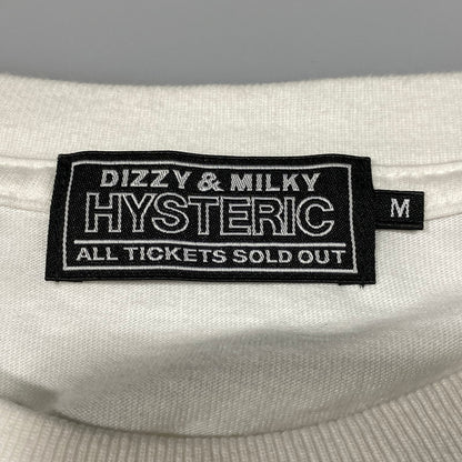 【中古品】【メンズ】 HYSTERIC GLAMOUR ヒステリックグラマー MOTORCYCLE GIRL L/S TEE 02253CL07 ロングスリーブTシャツ 長袖 プリント トップス 140-260626-ay-03-izu サイズ：M カラー：ホワイト 万代Net店