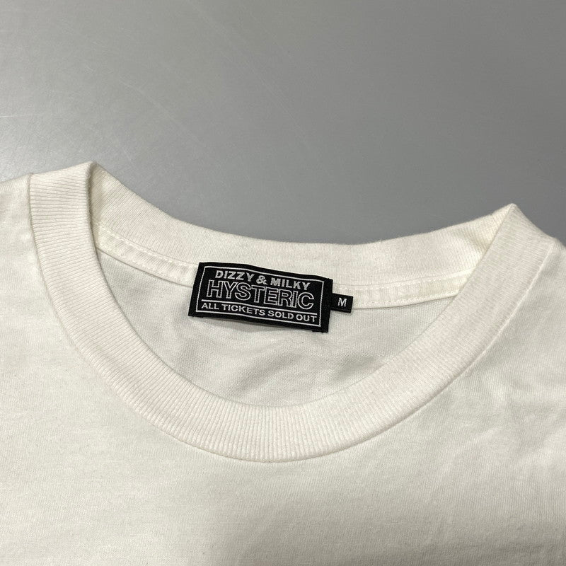 【中古品】【メンズ】 HYSTERIC GLAMOUR ヒステリックグラマー MOTORCYCLE GIRL L/S TEE 02253CL07 ロングスリーブTシャツ 長袖 プリント トップス 140-260626-ay-03-izu サイズ：M カラー：ホワイト 万代Net店