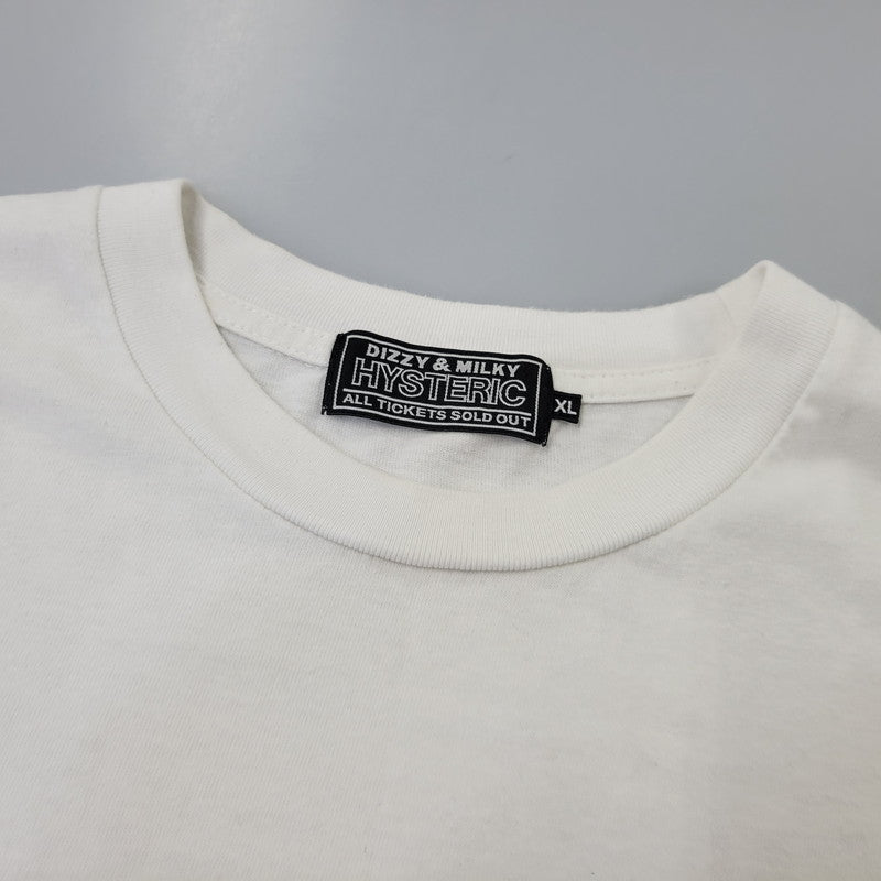【中古品】【メンズ】 HYSTERIC GLAMOUR ヒステリックグラマー COYOTE S/S TEE 02243CT18 コヨーテ ショートスリーブ Tシャツ 半袖 トップス 140-260704-as-08-izu サイズ：XL カラー：ホワイト 万代Net店