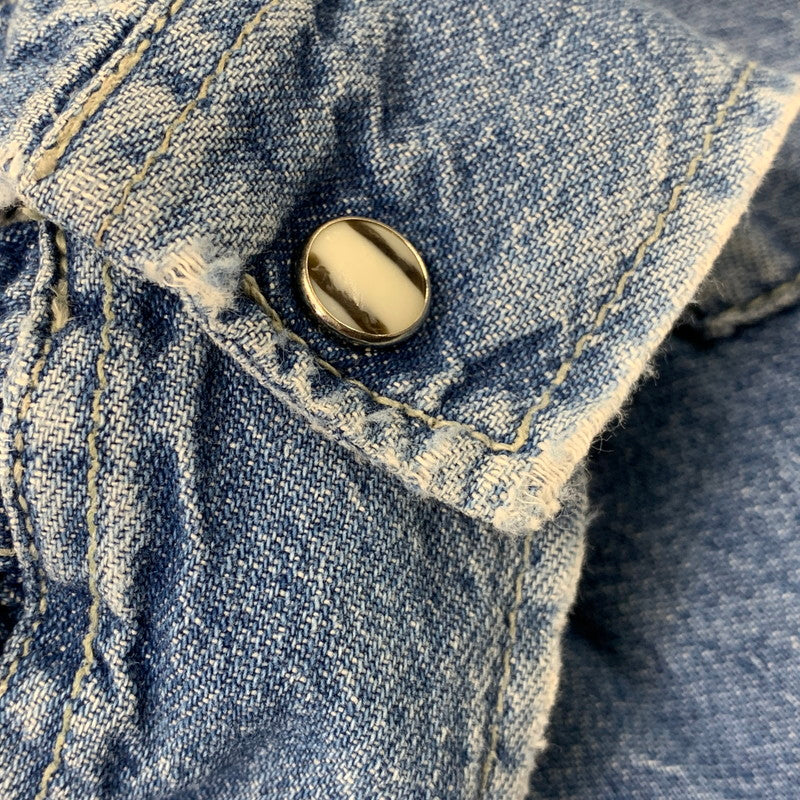 【中古品】【メンズ】 Levi's リーバイス EURO DENIM WESTERN L/S SHIRT ユーロ デニム ウエスタン ロングスリーブ シャツ 長袖 146-260704-as-24-izu サイズ：XL カラー：インディゴ 万代Net店