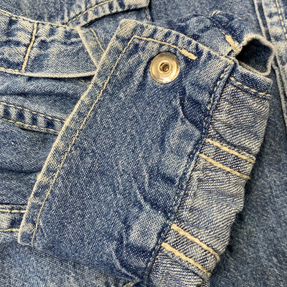 【中古品】【メンズ】 Levi's リーバイス EURO DENIM WESTERN L/S SHIRT ユーロ デニム ウエスタン ロングスリーブ シャツ 長袖 146-260704-as-24-izu サイズ：XL カラー：インディゴ 万代Net店
