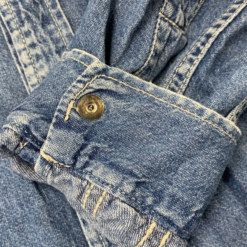 【中古品】【メンズ】 Levi's リーバイス EURO DENIM WESTERN L/S SHIRT ユーロ デニム ウエスタン ロングスリーブ シャツ 長袖 146-260704-as-24-izu サイズ：XL カラー：インディゴ 万代Net店