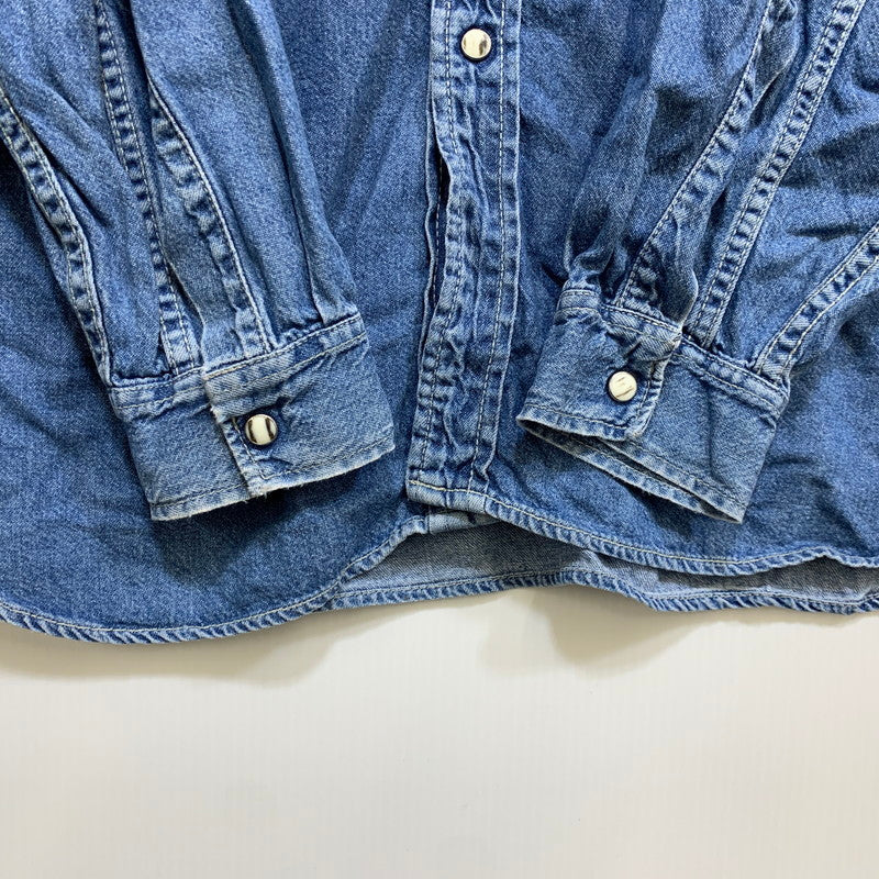 【中古品】【メンズ】 Levi's リーバイス EURO DENIM WESTERN L/S SHIRT ユーロ デニム ウエスタン ロングスリーブ シャツ 長袖 146-260704-as-24-izu サイズ：XL カラー：インディゴ 万代Net店
