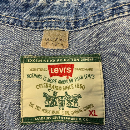 【中古品】【メンズ】 Levi's リーバイス EURO DENIM WESTERN L/S SHIRT ユーロ デニム ウエスタン ロングスリーブ シャツ 長袖 146-260704-as-24-izu サイズ：XL カラー：インディゴ 万代Net店