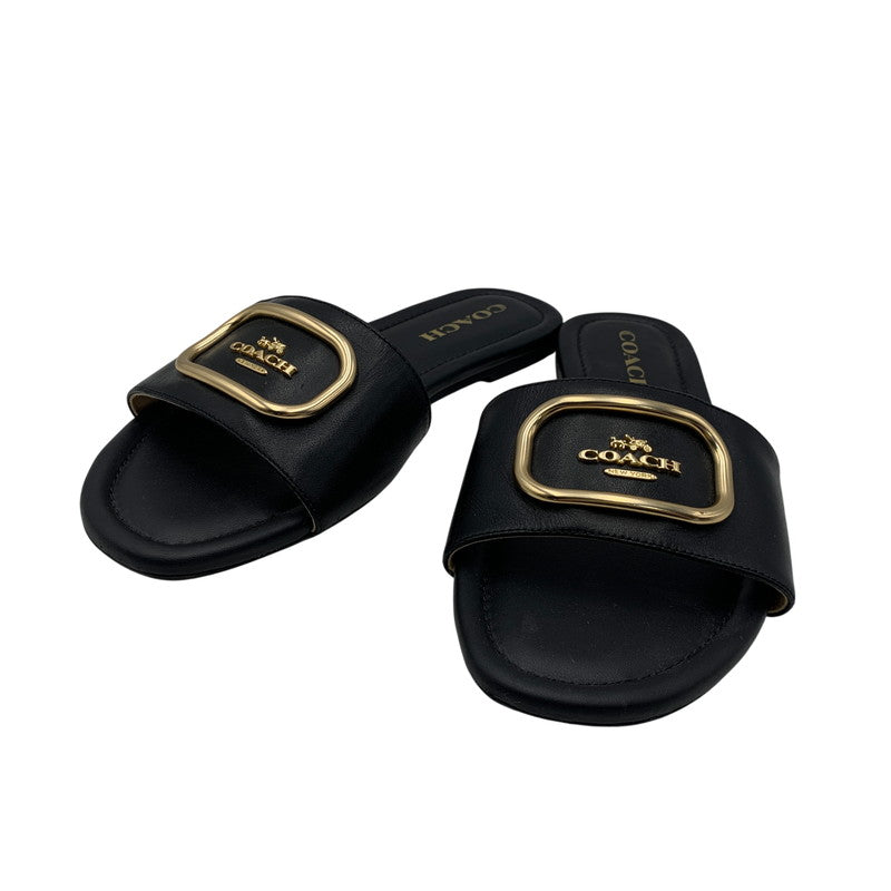 【中古品】【レディース】 COACH コーチ EVY SANDAL エヴィ サンダル シューズ 靴 183-260627-cs-03-izu サイズ：7 カラー：ブラック 万代Net店