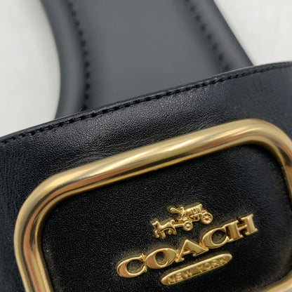 【中古品】【レディース】 COACH コーチ EVY SANDAL エヴィ サンダル シューズ 靴 183-260627-cs-03-izu サイズ：7 カラー：ブラック 万代Net店