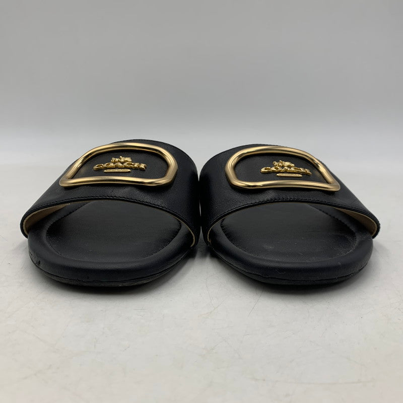 【中古品】【レディース】 COACH コーチ EVY SANDAL エヴィ サンダル シューズ 靴 183-260627-cs-03-izu サイズ：7 カラー：ブラック 万代Net店