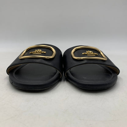 【中古品】【レディース】 COACH コーチ EVY SANDAL エヴィ サンダル シューズ 靴 183-260627-cs-03-izu サイズ：7 カラー：ブラック 万代Net店